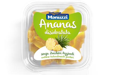 Ananas disidratato in vaschetta senza zuccheri aggiunti