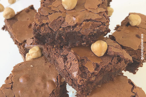 Brownies con Nocciole Manuzzi