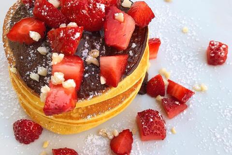 Pancakes con farina di riso e nocciole Manuzzi