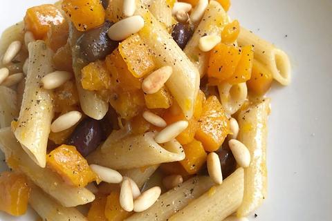 Penne alla zucca e alici