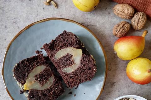 Plumcake con pere e noci