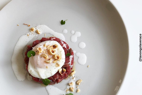 Tartare di manzo con nocciole Manuzzi