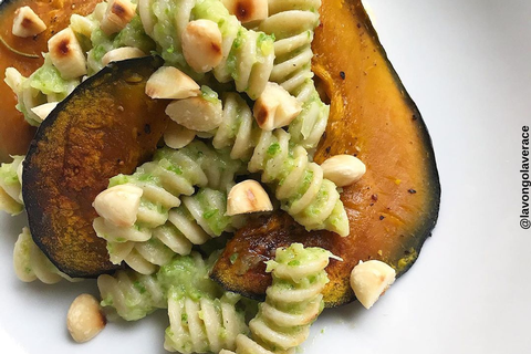Fusilli alle 2 zucche con mandorle Manuzzi