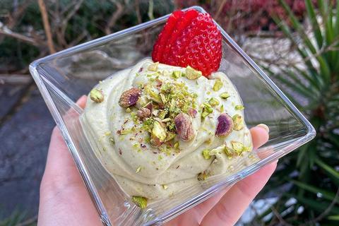 Tiramisù al pistacchio senza uova